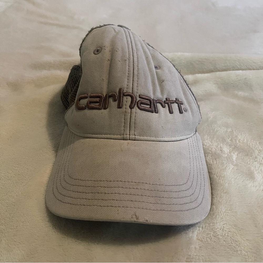 Carhartt Hat Men One Size Gray Snapback Cap Adjustable Streetwear Outdoors Logo